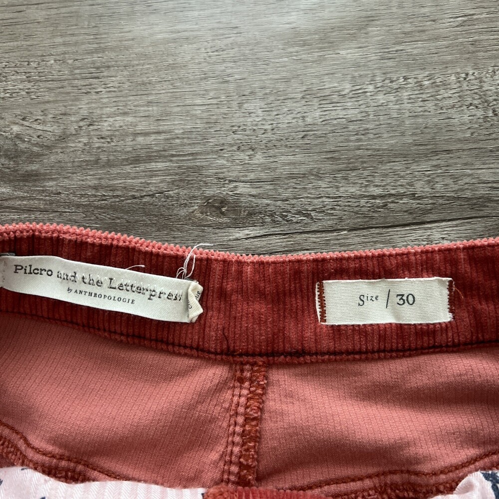 Pilcro High‎ Rise Corduroy Wide Leg Jeans Womens 30 Button Fly Full Length - Picture 3 of 15